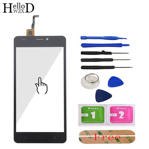 Touch Screen Front Glass For Oukitel C3 Touch Screen Glass Digitizer Panel Touchscreen Lens Sensor Mobile Flex Cable + Adhesive