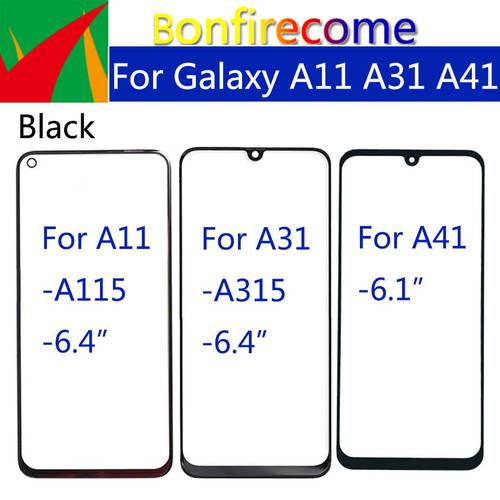 10Pcs\lot For Samsung Galaxy A11 A115F A115M A31 A315F A315G/L A315N A41 Front Touch Panel LCD Display Out Glass Cover Lens