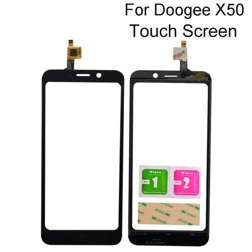 Touch Screen For Doogee X50 X50L Touch Screen Front Glass Digitizer Panel Sensor Glass 5&39&39 Mobile Tools 3M Glue