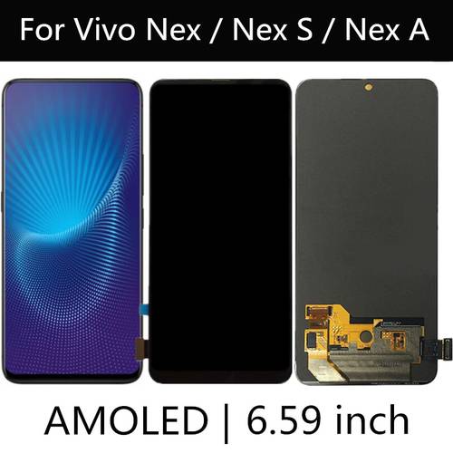 Original AMOLED For Vivo Nex 1805 Front LCD Display +Touch Screen Screen Digitizer Assembly for Vivo NEX A Nex S LCD Screen