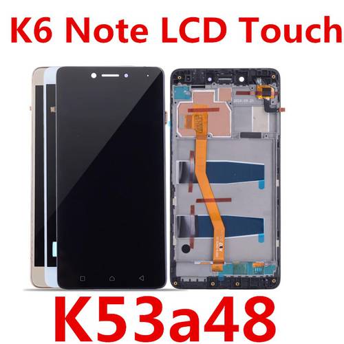 5.5 Inch For Lenovo K6 Note K53a48 Full LCD Display Digitizer Touch Panel Screen Assembly with Frame Free
