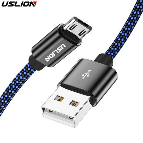 USLION Micro USB Cable 2.4A Fast Charge USB Data Cable for Samsung Xiaomi Android USB Charging Cord Micro usb Charger Cable