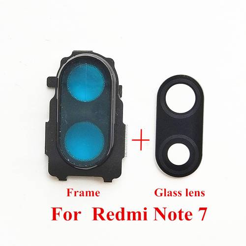 1x Original Camera Lens Glass Cover With Frame Holder Replacement Parts For Xiaomi Redmi Note 7 / Note 7 Pro