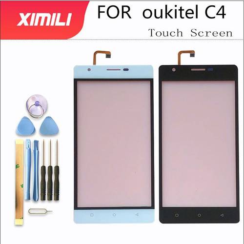 Touch Screen Glass For Oukitel C4 Touch Screen Glass Digitizer Panel Glass Sensor Replacement Mobile Phone Oukitel C4 +Tools