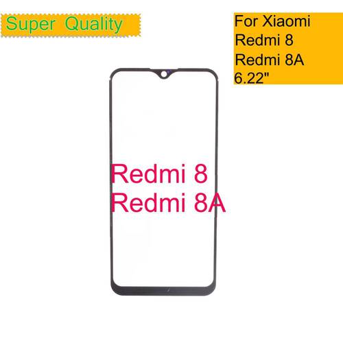 10Pcs/Lot For Xiaomi Redmi 8A Touch Screen Panel Front Outer Glass Lens For REDMI 8 Front LCD Glass Touch Screen With OCA Glue