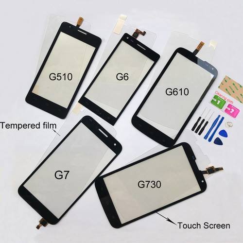 Touch Glass For Huawei Ascend G510 G6 G610 G7 G730 Touch Screen Digitizer Pane Panel Replacement Free Tempered glass Film