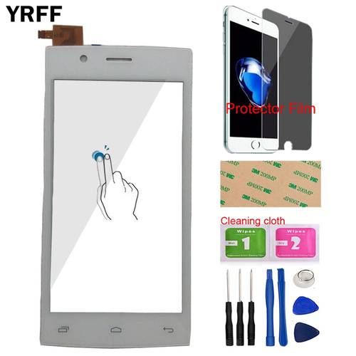YRFF 4.5&39&39 Touch Screen Panel For Fly FS451 FS 451 Touch Screen Digitizer Panel Front Glass Sensor Repair Tools Protector Film