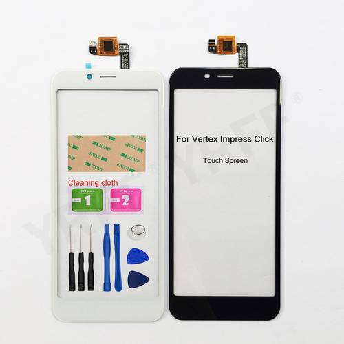 New Touch Glass Screen For Vertex Impress Click Touch Screen Digitizer Sensor Glass Panel Replacement Parts