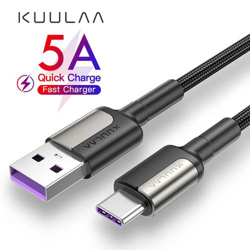 KUULAA 5A USB Type C Cable for Huawei Mate 20 Pro P20 Lite Supercharge USB C Fast Charging Cable Type-C Cable for Huawei P30 Pro