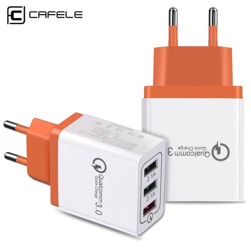 Cafele QC 3.0 USB Charger 18W Quick Charge 3.0 Fast Charger Mobile Phone Adapter For Huawei iPhone Xiaomi Samsung EU Plug