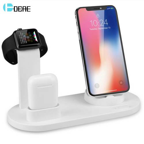 3 in 1 Charging Stand for iWatch Apple Watch 7 6 AirPods Pro 15W Fast Wireless Charger Station For iPhone 14 13 12 11 XS X XR 8