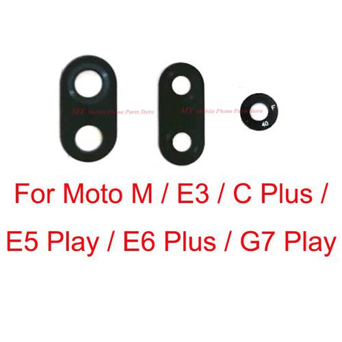 Cellphone Back Rear Camera Glass Lens For Motorola Moto M / E3 / C Plus / E5 Play / E6 Plus / G7 Play Camera Lens Glass Parts