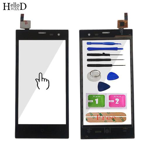 Touch Panel For Highscreen Zera S (rev.s) Front Glass Sensor Touchscreen Touch Screen Digitizer Panel Mobile Phone Tools Wipes