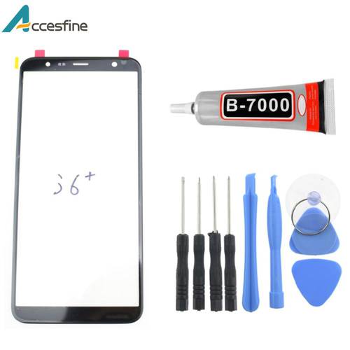 Replacement LCD Display Touch Screen Front Glass lens For Samsung Galaxy J4 J6 Plus 2018 Outer Glass Panel Repair&B7000 Glue