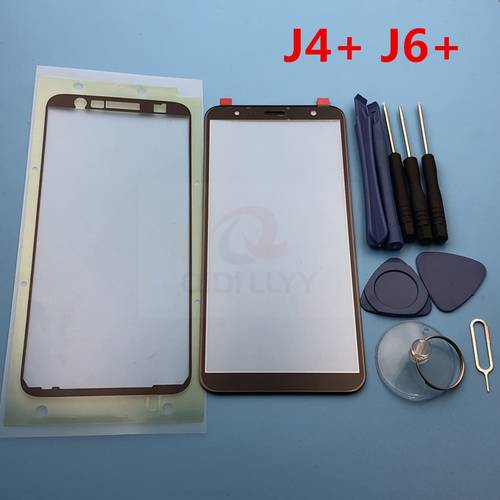 J4+ J6+ Replacement External Glass for Samsung Galaxy J4 Plus J6 Plus 2018 LCD Display Touch Screen Front Glass External Lens