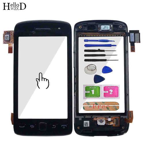 3.7inch Touch Screen For BlackBerry 9850 9860 Touch Screen With Frame Panel Digitizer Lens Sensor TouchScreen Tools 3M Glue