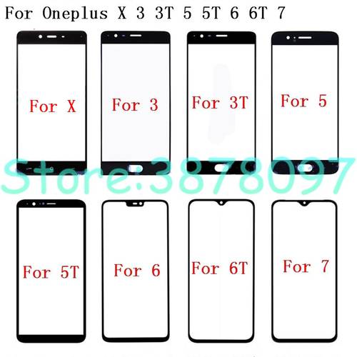 For Oneplus X 3 3T 5 5T 6 6T Front Outer Glass Lens Cover replacement For Oneplus X 3 3T 5 5T 6 6T Lcd glass