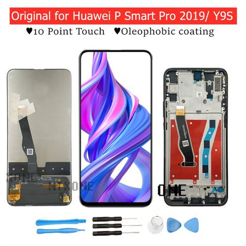for Huawei Y9S/ P Smart Pro 2019 LCD Display frame Touch Screen Digitizer Assembly LCD TouchScreen Repair Spare Parts