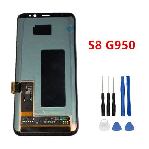 Super AMOLED For Samsung galaxy S8 G950 Lcd Display Touch Screen Digitizer Assembly For Samsung S7 G930 G930F lcd with Frame