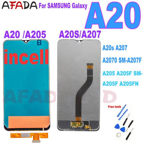 Original For SAMSUNG Galaxy A20 A205 SM-A205F A205FN A20s A207 SM-A207F A207F/DS A207FN A207U LCD Display Touch Screen Assembly