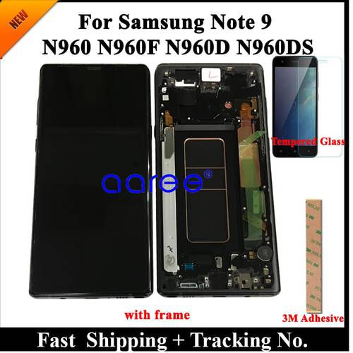100% Super AMOLED LCD For Samsung Note 9 LCD N960F LCD For Samsung Note 9 N960F LCD Screen Touch Digitizer Assembly