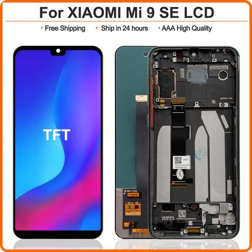 5.97&39&39 Original For Xiaomi MI 9 SE Mi9 Se LCD Display Screen With Frame+Touch Screen Digitizer Replacement For MI 9Se Display