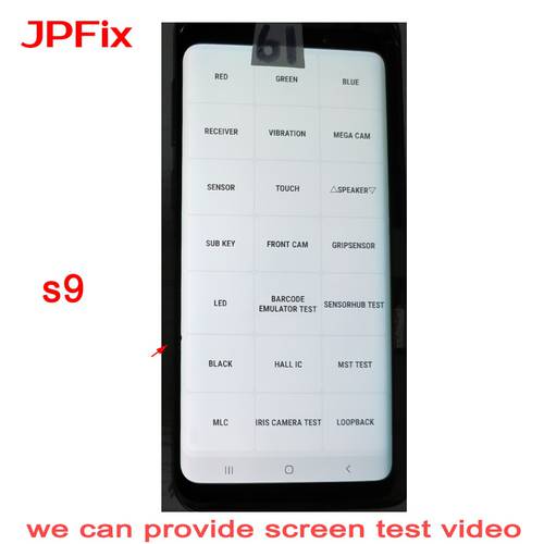 JPFix Super AMOLED For Samsung Galaxy S9 G960F LCD Display Touch Glass Screen Assembly Replacement With Frame Dot Line Burn