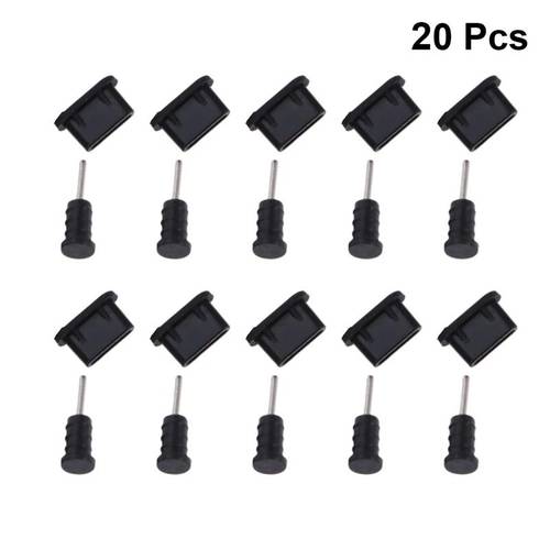 10Pairs/20pcs USB Charging Port Type C Dust Plug charging port Silicone Cover for Samsung Huawei xiaomi Smart Phone Accessories