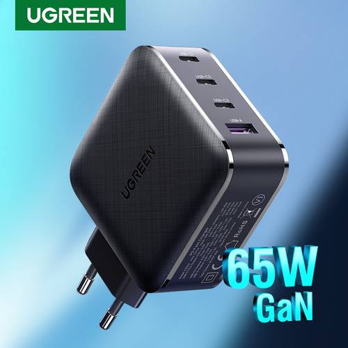 Ugreen 65W GaN Charger Quick Charge 4.0 3.0 Type C PD USB Charger QC 4.0 3.0 Wall Fast Charger for iPhone 13 12 Xiaomi Laptop