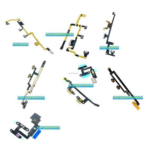 New For iPad 2 2(CDMA) 3 4 mini 2 3 4 5 Air mini 6 Air2 Power on/off Volume Switch Button Control Flex Cable Replacement