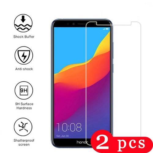2Pcs for huawei y5 lite y6 y7 prime pro 2019 2018 tempered glass phone screen protector protective film on the glass smartphone