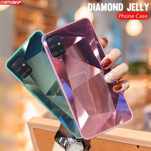 For Samsung Galaxy A51 Case 3D Diamond Prism Holographic Laser Phone Case For Samsung Galaxy A71 SM A515F A717F A 51 71 Cover