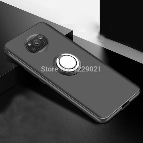 Poco X3 Pro Case Magnetic Car Finger Ring Holder Bracket Phone Soft TPU Cover For Xiaomi Poco X3 NFC Pocox3 Couqe Fundas