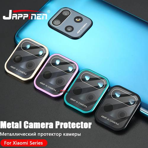 Camera Protector Metal Ring Case For Xiaomi Redmi Note 9 9S 7 Pro Max Redmi K30 Poco F2 Pro Tempered Glass Cover