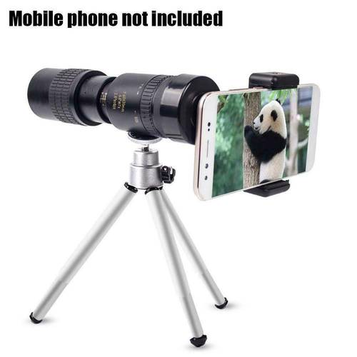 4K 10-300X40mm Super Telephoto Zoom Monocular Telescope Portable Mobile Phone Camera Lens Phone Accessories
