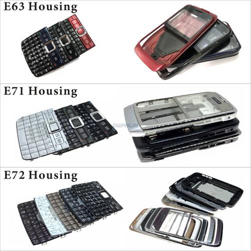 For Nokia E5 X2-00 X2-01 E63 E71 E72 Housing Front Faceplate Frame Cover Case Back cover battery door cover Keypad