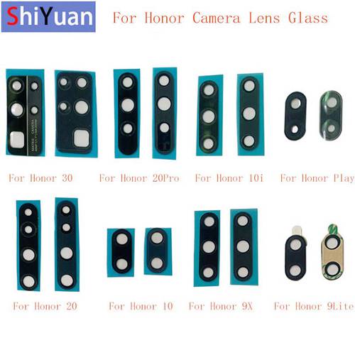 2pcs Back Rear Camera Lens Glass For Huawei Honor 30 20 Pro 20 10i 10 9X Play 9 Lite Camera Glass Lens Replacement Repair
