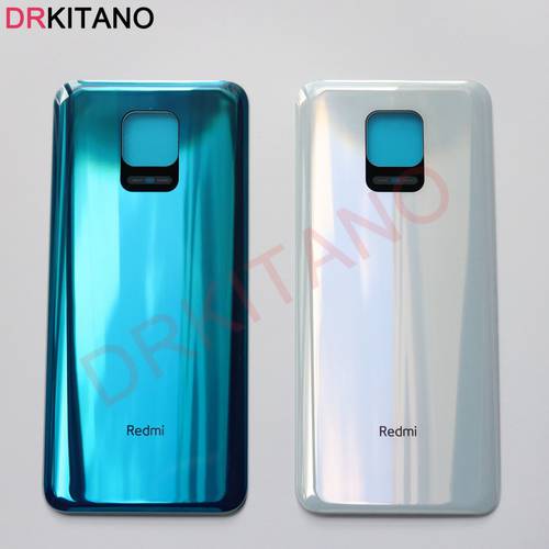 DRKITANO Back Cover For Xiaomi Redmi Note 9 Pro Note 9S Battery Cover Back Glass Panel Rear Housing Case Replacement+Sticker