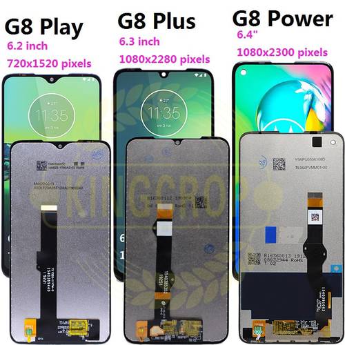 For moto one macro g8 play G8 plus G8 Power LCD Display Touch Screen XT2019 xt2015 Digiziter For Motorola G8Play G8plus Frame
