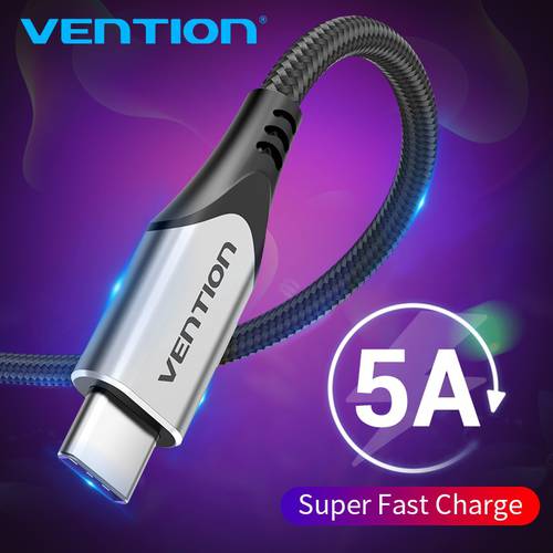 Vention 5A USB C Cable Supercharge 40W USB Type C Charger Data Cord for Huawei Mate30 P30 P40 Pro Type-C USB Fast Charging Wire