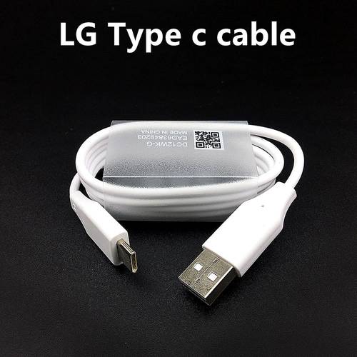 Original LG 100cm type A to Type C fast charging Data Cable For LG G7 thinq G6 G5 V10 V20 v35 v30 Q6 Mobile Phone Round line