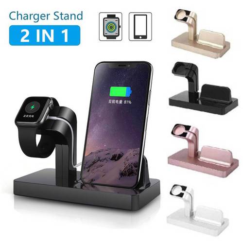 Wireless Charger Dock For Apple Watch iPhone Phone Charging Station 2 In 1 Wireless Charging Pad For iWatch 5 4 3 2 6 iPhone 11