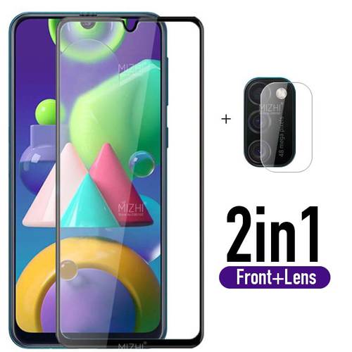 2in1 for samsung m21 tempered glass for samsung galaxy m21 m 21 protective glass on samsungm21 SM-M215F camera lens cover case