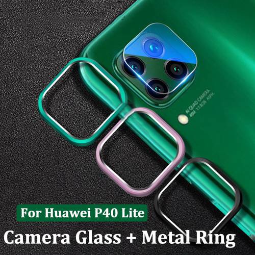 Tempered Glass On For Huawei P40 Lite P40lite Glass Back Camera Lens Screen Protector Ring Cover For Huawei P 40 Lite Case