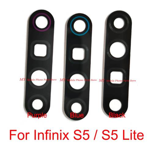 Rear Back Camera Glass Lens Cover For Infinix S5 / S5 Lite S5lite Back Camera Lens Glass With Glue Sticker Repair Spare Part