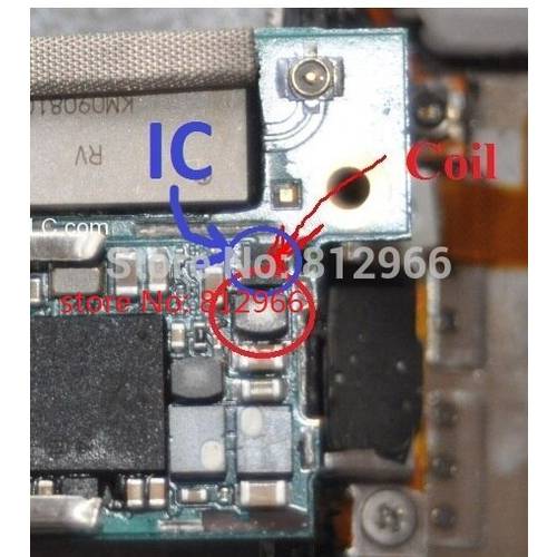 50pairs/lot=100PCS, for ipod touch 4 4th 4G touch4 backlight ic chip and backlight coil ,HK post free shipping