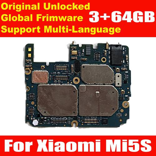 GOOD Work Unlocked Main Board Mainboard Motherboard With Chips Circuits Flex Cable Global firmware For Xiaomi 5S Mi 5s MI5S M5S