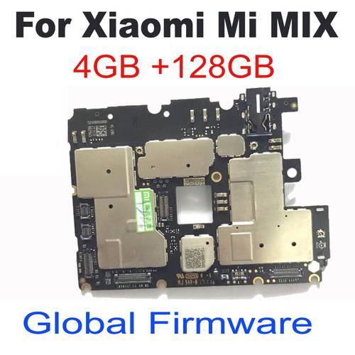 Global Firmware Original mainboard For Xiaomi Mi MIX 4GB +128GB motherboard Main board card fee chipsets flex cable
