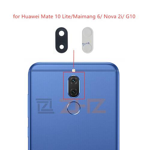 2pcs rear back main camera glass lens with glue sticker for Huawei mate 10 lite/maimang 6/G10/Nova 2i Honor 9i /Nova2i