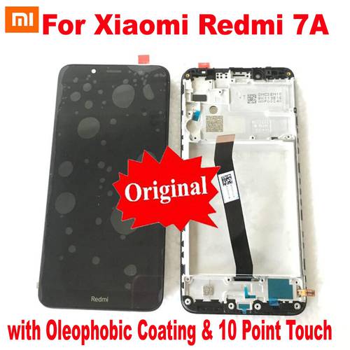 100% Original Best 10 point For Xiaomi Redmi 7A LCD Display Touch Screen Panel Digitizer Assembly Glass Sensor + Frame Pantalla